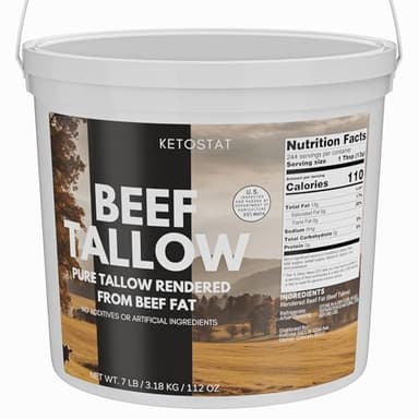 Amercian Beef Tallow 112 oz (7 lbs) For Cooking or Skincare