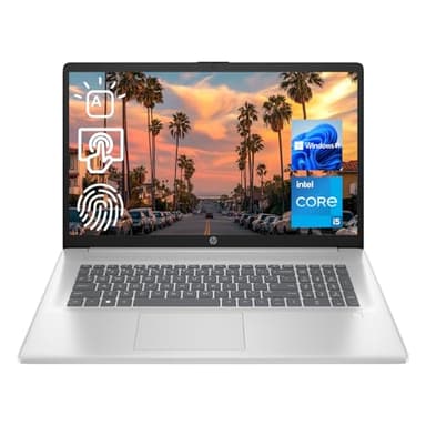 HP 17t Laptop, 17.3" HD+ Touchscreen, Intel Core i5-1135G7 Processor 2.4GHz to 4.2GHz, 16GB RAM, 512GB PCIe SSD, Webcam, Wi-Fi 6, Backlit Keyboard, Windows 11 Home, Silver