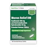 HealthCareAisle Guaifenesin 600 mg Dextromethorphan Hydrobromide 30 mg Extended Release Tablets - 100 Count - Mucus Relief Expectorant and Cough Suppressant Formulated for Chest Congestion Relief