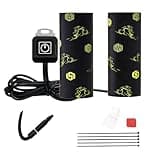 OXWIND Motorcycle Heated Grip Covers Pad 12V Handlebar Heater, 7/8 Heated Grips for ATV Motorcycle Hand Grip Heater Warmers, 3 Temperature Settings, IP67 Waterproof