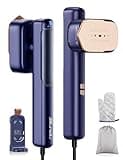 Steamer for Clothes, 100-240V Handheld Garment Steamer, Sundu Travel Steamer ＆ Iron 2 In 1, 15s Fast Heat up, Fabric Wrinkle Remover, Strong Penetrating Steam, Travel Size, Adaptive Voltage