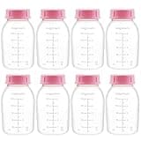 Maymom Breast Pump Bottle Compatible with Medela Pump in Style MaxFlow, Freestyle, Swing Maxi Pump, Maymom Breastshields; Compatible with Ameda MYA Joy, Finesse and Purely Yours Pumps; 8pc/pk