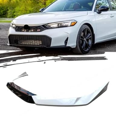 Front Bumper Lip Splitter Compatible with 11th Honda Civic 2025+, Yofer Design 2 Tone Painted Spoiler Body Kit, Pearl White Black