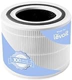 LEVOIT Genuine Core 300-P Air Purifier Replacement Filter, Core300-RF Air Filters, 3-In-1 High-Efficiency Activated Carbon for Allergies, Pet Dander, Smoke, Odor, Dust, 1 Pack, White