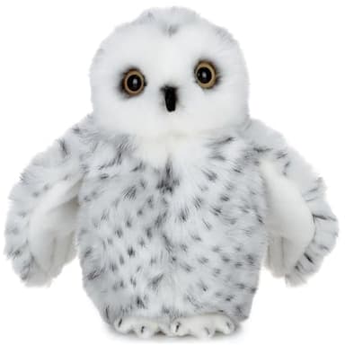 Bearington Drift Snow Owl Stuffed Animal - 8" Realistic Soft Owl Plush Toy with Fluffy White Fur and Lifelike Details for Babies and Toddlers - Adorable Stuffed Snowy Owls Gift for Kids