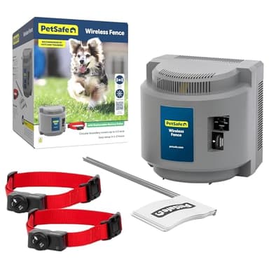 PetSafe 2-Dog Wireless Pet Containment System - Original Wireless Electric Fence for Dogs - Covers Up to 1/2 Acre - for Pets 5lb+