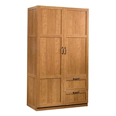 Sauder Storage Cabinet, Highland Oak Finish