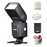 Godox Wireless 433MHz GN33 Camera Flash Speedlite with Built-in Receiver with RT Transmitter Compatible for Canon Nikon Sony Olympus Pentax Fuji DSLR Cameras with Diffuser + Filters + USB LED