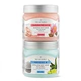 Skin-Aid-Medics 2 Pack Exfoliating Salt Scrub Set - Himalayan Pink & Dead Sea, 20 oz