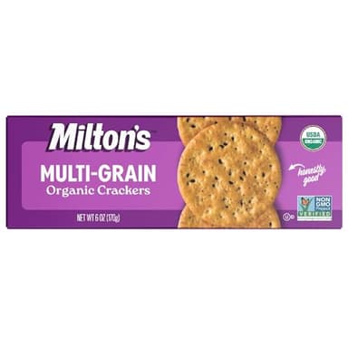 Milton's Organic Crackers, Multi-Grain - Certified Organic, Non-GMO Project Verified, Kosher, Made With 4 Whole Grains & 3 Seeds, Great for Charcuterie Boards - 6 Oz