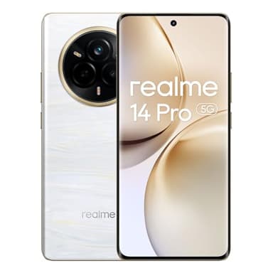realme 14 Pro 5G Smartphone 8+256GB, White, 6.72 inch Curved Screen, 120Hz Display, 45W SuperVOOC, 5130mAh Battery, 50MP Camera, Dimensity 7300 Energy, IP69