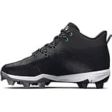Under Armour Boys' Harper 8 Mid TPU JR, (001) Black/Black/Metallic Silver, 5, US