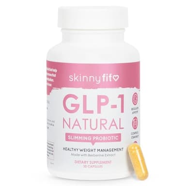 SkinnyFit - GLP-1 Natural Probiotic Supplement (30 Servings) - Weight & Fitness Goals - Cravings, Appetite & Digestion - Berberine & Probiotics - Non GMO, Gluten Free & Dairy Free - Beauty & Body Care