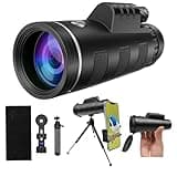 Monocular Telescope for Adults,80x100 HD Large Vision Monoculars with Smartphone Adapter Tripod,High Powered Monocular for Bird Watching Hunting Hiking Camping Wildlife,BAK4 Prism FMC Lens,Waterproof