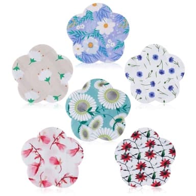 ANGTICS 30 Pcs Waterproof Dexcom G7 Patches, Breathable CGM Sensor Patches with Flower Shapes, Easy-Peel Tab Stelo Overpatch, Glucose Monitor Patch Long-Lasting 10-14 Days (Wildflower Breeze)