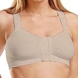 CAREFIX Alice Post-Surgery Bra Compression Front Closure w/Adjustable Straps for Breast Reductions, Augmentation, Mastectomy, Post Op Recovery, Skin-Friendly (2XLarge Tan) #3291