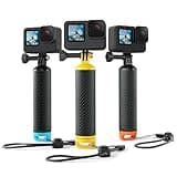 Sametop Floating Handle Grip Floaty Stick Waterproof Handler Accessory Compatible with GoPro Hero 13, 12, 11, 10, 9, 8, 7, 6, 5, 4, Session, 3+, 3, Hero(2018), Max, DJI Osmo Action Cameras (Yellow)