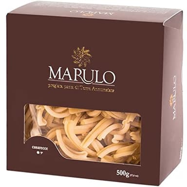 Marulo, Casarecce, Italian Pasta Bronze Die Cut Artisa, Only 2 Ingredients,100% Durum Semolina. (1.1 Pound). From Campania.