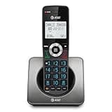 AT&T GL2101 DECT 6.0 Cordless Home Phone with Call Block, Caller ID, Full-Duplex Handset Speakerphone, 2" White Backlit Display, Lighted Keypad (Graphite & Black)
