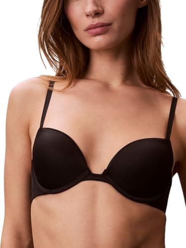 Calvin Klein Women's Constant Push Up Plunge Bra Bra, -black, 32A