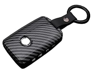 Key Fob Cover Case Fit for 2019-2021 Mazda 3, Mazda 3 Hatchback, Mazda CX4 CX5 CX8 CX9 CX-30, Mazda 6 WAZSKE11D01 Keyless Entry Remote Case Holder ABS Carbon Fiber Pattern (Black)