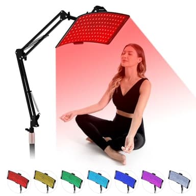 7 in 1 Portable Light Therapy for Face for Body Lamp with Stand, 920nm Red Infrared Light Therapy Device, LED Face Skin Body Skin Care at Home