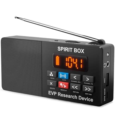 PARANORMIC Spirit Box Kit – Compact Ghost Hunting Equipment with Fast Sweep & 6+ Hours Use of EVP Recording, 32GB Card Included