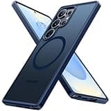 TORRAS Magnetic Shockproof for Samsung Galaxy S25 Ultra Case, Fit for MagSafe, 4X Military Grade Protection, Translucent Slim Case for Samsung S25 Ultra Case Anti-Fingerprint Anti-Scratch, Blue