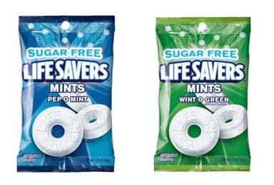Life Savers Sugar Free Variety Pack - Pack of 2 - One of Each Flavor - Wint O Green and Pep O Mint - Delicious Variety - Perfect for Sharing