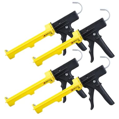 Dripless ETS2000 Ergo Composite Caulk Gun | Dripless Caulking Gun for 10 oz Cartridges or Tubes | Lightweight Body | 12:1 Thrust Ratio | Pro Painter Preferred | 4 Pack