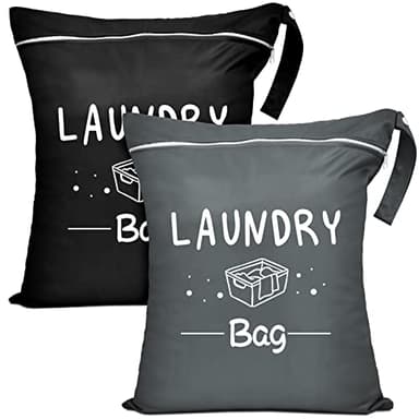 2 Pcs Large Travel Laundry Bags - Waterproof Wet Dry Bags for Gym Clothes, Swimming, Yoga