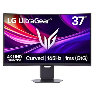 LG 37G800A-B 37-Inch Ultragear 4K UHD (3840 x 2160) Curved Gaming Monitor, 165Hz, 1ms, FreeSync Premium Pro, DisplayHDR 600, HDMI 2.1, DisplayPort, USB Type-C, Tilt/Height/Swivel Stand, Black