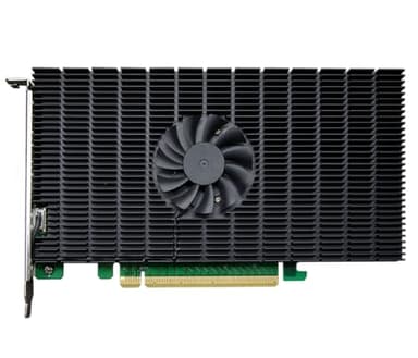 HighPoint 4-Port M.2 SSD7105 PCIe Gen3 Bootable NVMe RAID Controller for Windows & Linux Systems.