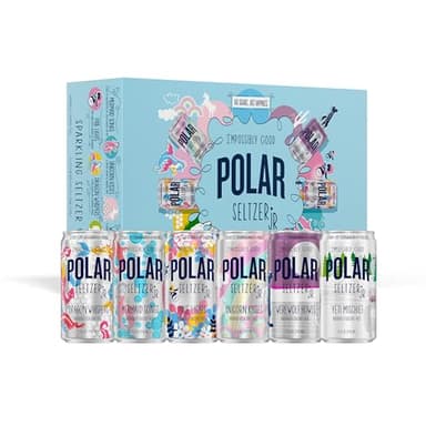 Polar Seltzer Jr Variety Pack, 7.5 fl oz Cans, Pack of 24 Six Flavors, Mini Cans, No Sugar, No Sweeteners