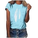 DOLKFU Women's Marble Print T Shirts Tops Short Sleeve Causal Graphic Tees Cute Summer Blouses Trendy Outfits Clothing 2023
