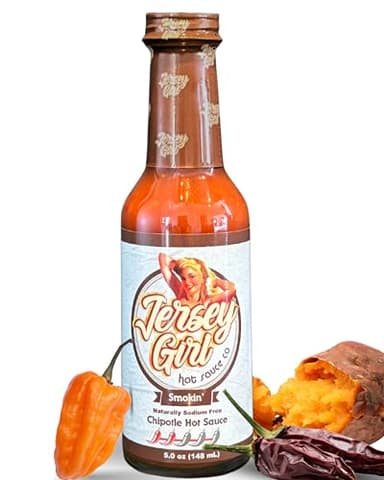 Jersey Girl Smokin’ Chipotle Hot Sauce – Sweet, Smoky & Mild Heat (Naturally Sodium/Salt Free)