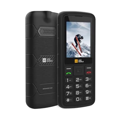AGM M9 Rugged Feature Phone, 4G Basic Cell Phone, Simple Mobile Phone, Waterproof & Drop-Proof, Large Buttons, Large Fonts, Speed Dial, 3 Card Slots, FM Radio, Flashlight, 1200mAh, for T-Mobile ONLY