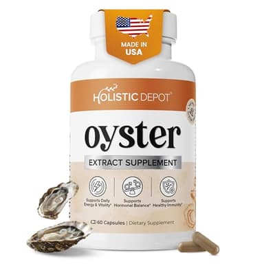 Pure Oyster Extract – Supports Energy, Immunity, Vitality & Hormone Balance for Men & Women | 60 Capsules | Made in USA
