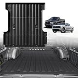 TripleAliners Truck Bed Mat Compatible with 2015-2025 Ford F150 & Lightning Accessories 5.5FT Vehicle Flush All Weather Protection TPE Heavy Duty Pickup Cargo Mat (Won't Fit Beds with Side Storage)
