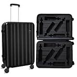 Keaiomo 2025 Upgraded Wine Suitcase for Airplanes 12 Bottle, Thickened Wine Luggage for Airplane Travel with TSA Approved Lock and 360֯ Rotating Wheels, Wines Travel Suitcase with Removable Insert