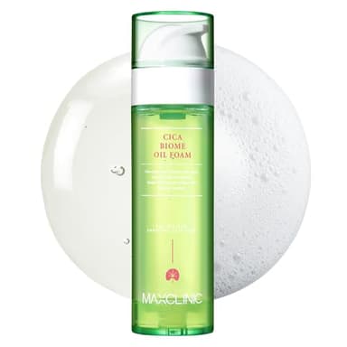 MAXCLINIC [K-Beauty] Cica Biome Oil to Foam - All-in-One Korean Face Wash OilBased Foaming Facial Cleanser - Deeply Hydrating & Moisturizing Makeup Deep Cleansing Oil for Sensitive Skin (3.88 fl oz)
