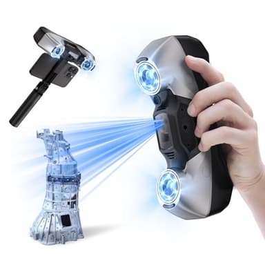Revopoint MetroY Pro 3D Scanner for 3D Printing, Up to 0.01mm Precision, 34+15+1 Industrial Blue Laser Handheld Scanner, 62-Line Full-Field, Real-time Preview, Bulit-in Wi-Fi 6, Full-Color 3D Scan