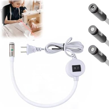 Magnetic Positioning Quilting Light for Sewing Machine, 3-in-1 Sewing Light Guide for Straight Stitching, Crosshairs and Dot Illumination Heads, Hands-Free Precision Sewing & Quilting Aid Tool