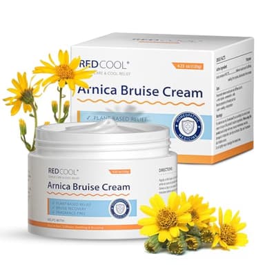 Redcool Arnica Cream Extra Strength for Thin Skin, Arnica Montana Cream with Vitamin K C & E, Fast Absorbing Hydrating Cream for Face and Body, Supports Skin Recovery Appearance, 4.23 oz