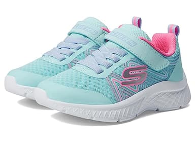 Skechers Unisex-Child Microspec Plus - Swirl Sweet Sneaker, Aqua/Pink, 1.5 Little Kid