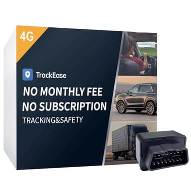 GPS Tracker for Vehicles, No Monthly Fee, No Subscription with Real-Time Tracking, 4G SIM and Data Included, Trip History, GeoFence, Speeding Alerts, Global Coverage, OBD, for Fleets & Families