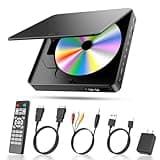 Mini DVD Player HDMI, ARAFUNA DVD Player for TV Included HDMI RCA Cord, All Region Compact DVD Player, Breakpoint Memory Support USB, Built-in PAL/NTSC, Small DVD Player for TV with Remote Control