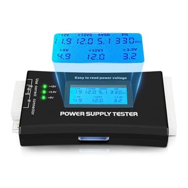Computer PC Power Supply Tester with LCD Display, ATX Power Supply Computer Host Inspection Maintenance Tester Tool, PC Power Supply Tester Detect ATX,BTX,ITX,TFX Computer Power Supplies