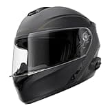 Sena Outrush R Bluetooth Modular Motorcycle Helmet with Intercom System (Matte Black, S)