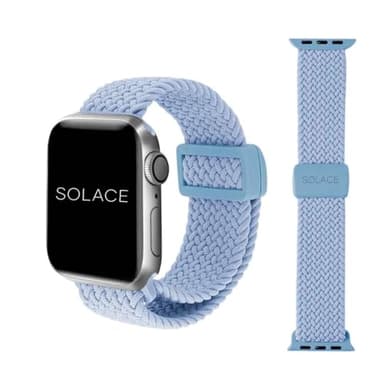 Solace Bands Imperium Adapt Wide Adjustable Nylon Braided Watch Band - Compatible with All Apple Watches - Solace Apple Watch Bands for Women & Men - Smart Watches Band Series 11-1, Ultra, SE
